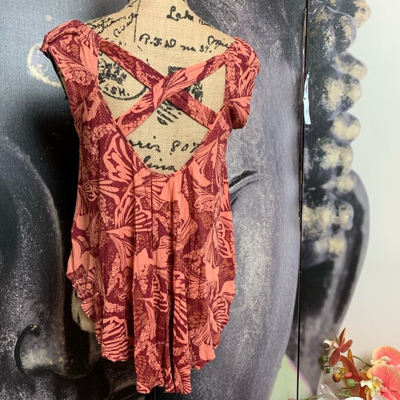 NWOT Free People Sugar Cane Crisscross Tank - Picture 2 of 7